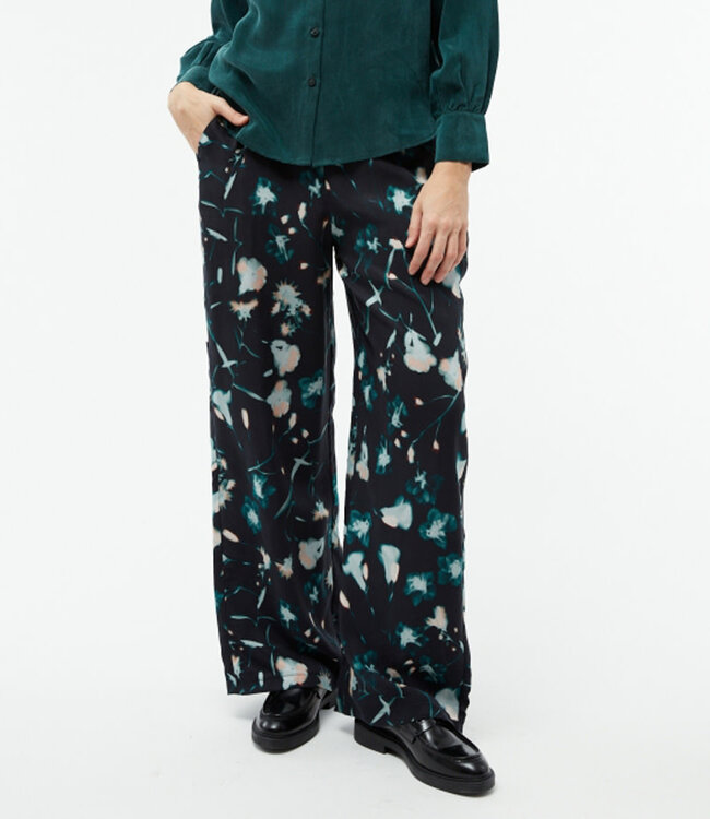 GIVN wijde pantalon broek MARLIN FLOWERS ecovero