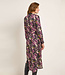 LANIUS  midi Jurk BUTTERFLY print van tencel met ceintuur