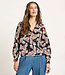 LANIUS v-hals blouse ONYX BLOOM van biologisch katoen