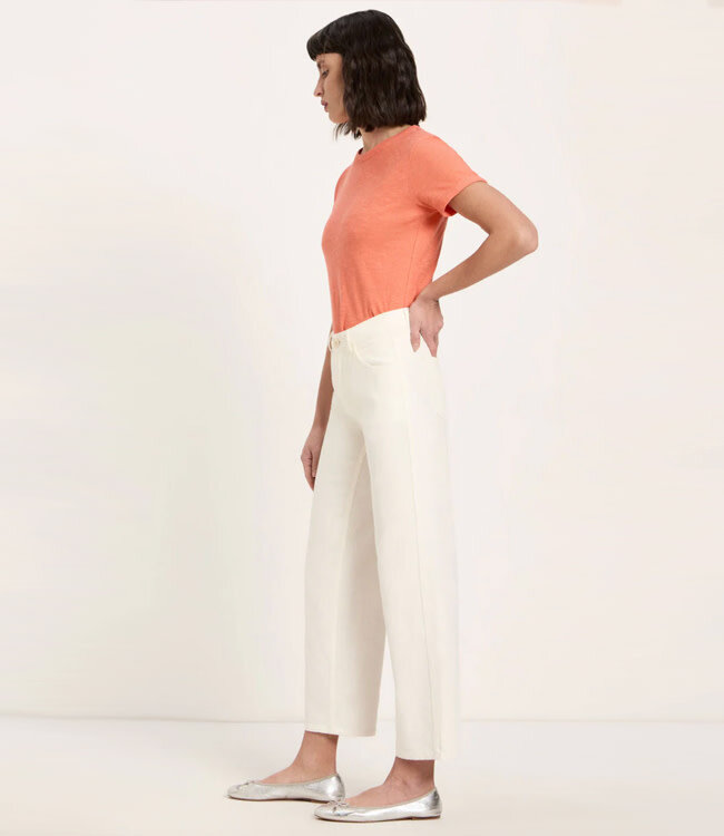 LANIUS twill broek TESS WHITE biologisch katoen