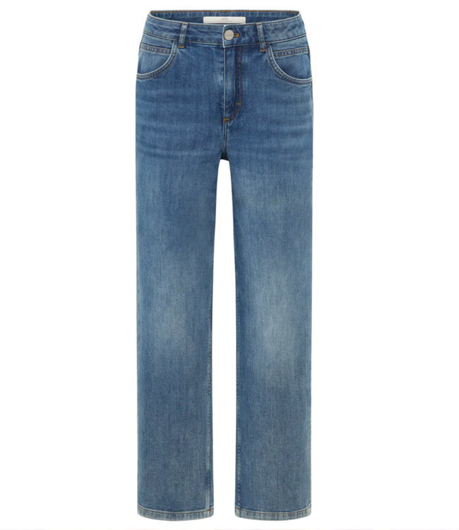 LANIUS tapered spijkerbroek TYRA MID BLUE biologisch katoen