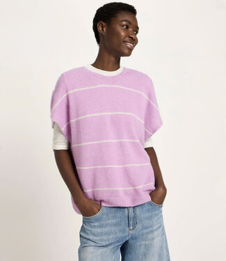 Lanius LANIUS gestreepte spencer HILDA VERBENA van alpaca en merino