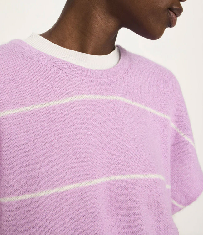 LANIUS gestreepte spencer HILDA VERBENA van alpaca en merino