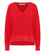 LANIUS v-hals trui LAURA RED van biologisch katoen