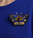 FAIRTRADE broche VLINDER BLUE met pailetten en kralen