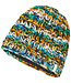 HIMALAYA wollen BEANIE muts MULTI GREEN met katoenen voering
