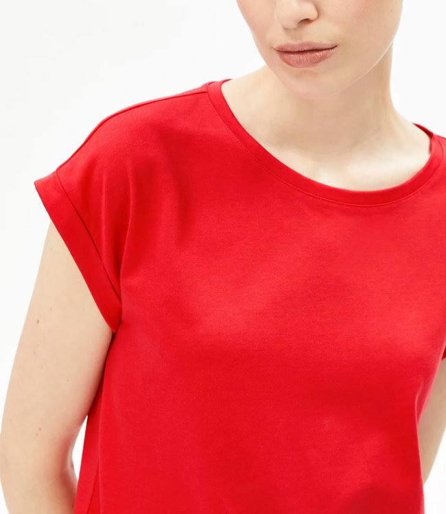 ARMEDANGELS loose fit shirt JILAANA RED van tencel