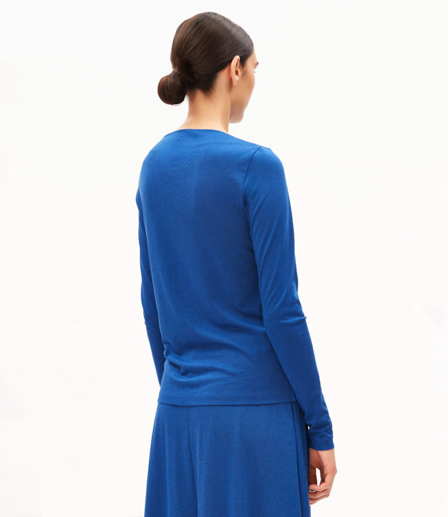 ARMEDANGELS boothals shirt SINJA BLUE tencel biologisch katoen