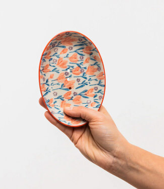 Tranquillo TRANQUILLO Zeep schaaltje van keramiek FLORALE Handmade & Fairtrade