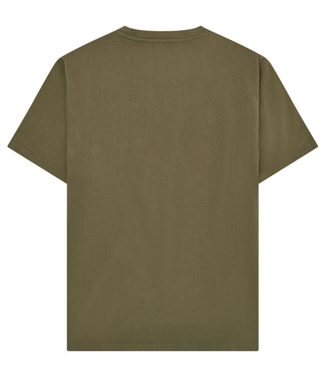 Shirt met borduursel KANE OLIVE biologisch katoen KCA