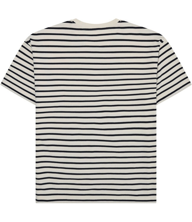 Gestreept t-shirt SHAYNE BLUE WHITE biologisch katoen KCA