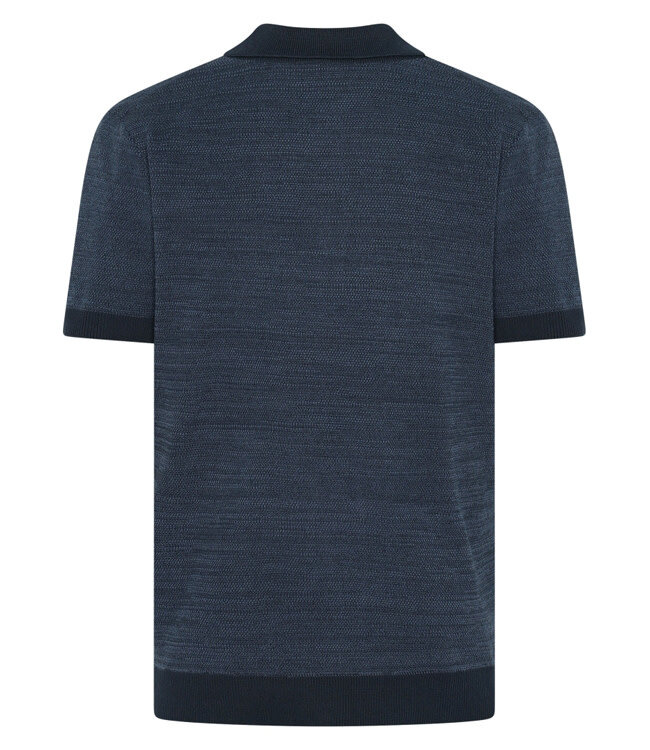 Gebreide polo JAN NIGHT MELANGE biologisch katoen KCA