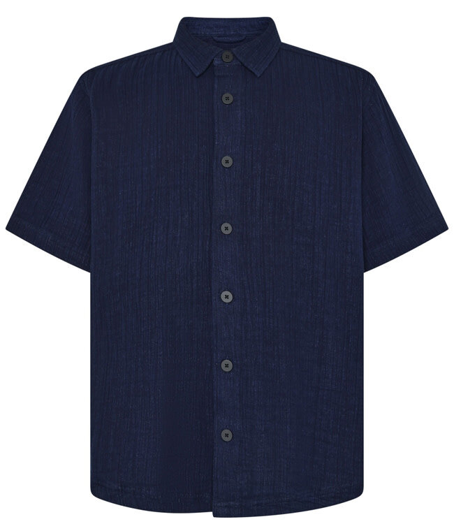 Mousseline overhemd korte mouw ED NIGHT biokatoen KCA