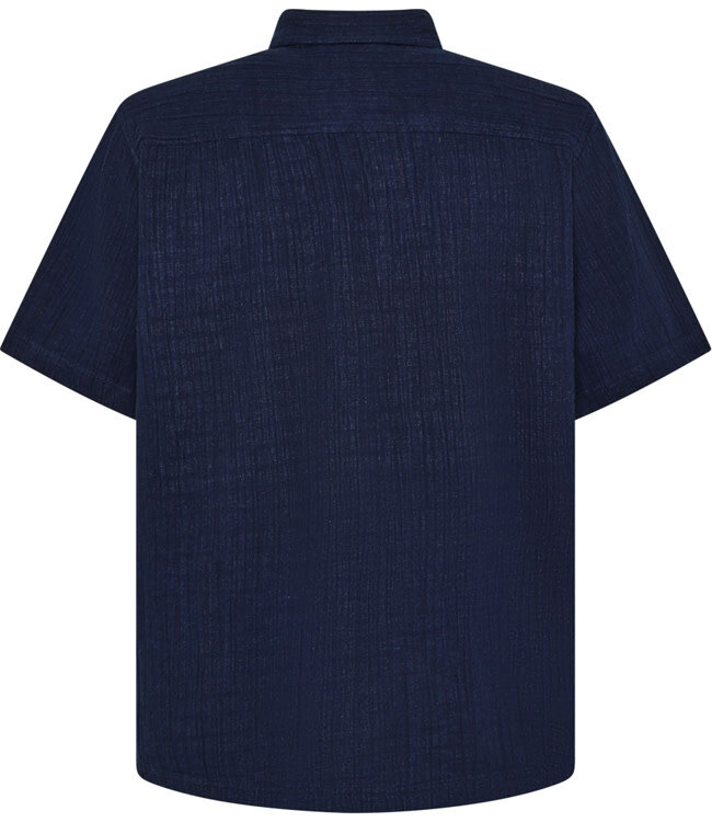 Mousseline overhemd korte mouw ED NIGHT biokatoen KCA
