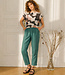 WIDDA broek van pure linnen BIENE TEAL