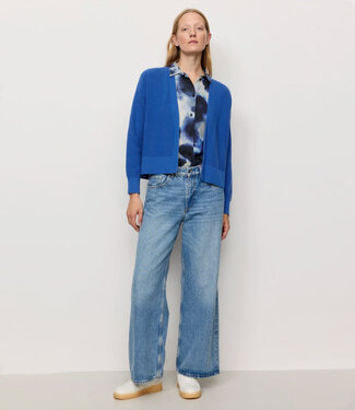 Recolution RECOLUTION openvallend vest INGA BLUE biologisch katoen