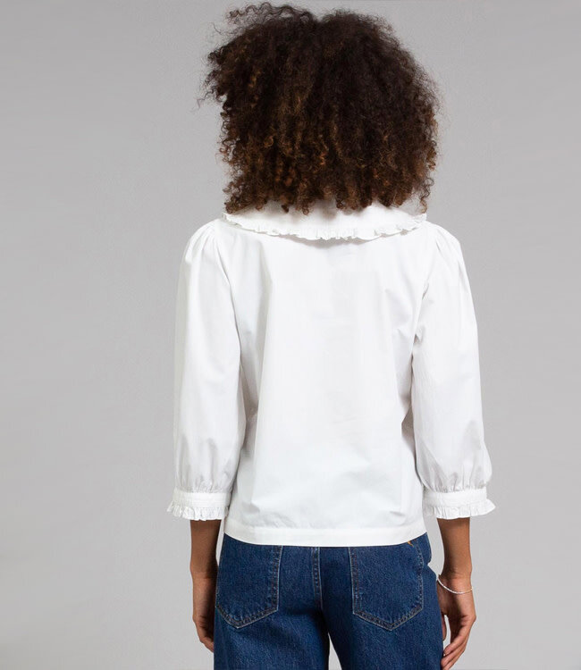 KITE witte blouse met borduursel LIV van biologisch katoen poplin