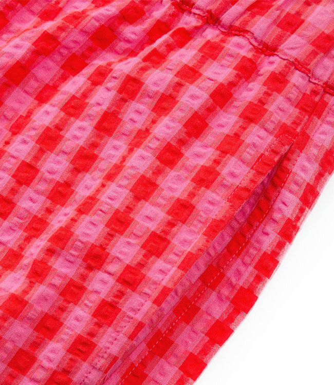 KITE barrel leg broek RIX PINK van biologisch katoen seersucker