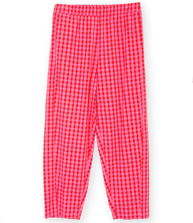 KITE barrel leg broek RIX PINK van biologisch katoen seersucker