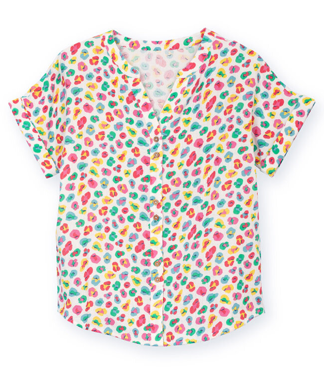 KITE mousseline blouse met print LEONIE van biologisch katoen