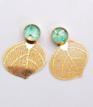 Anukoo ANUKOO fairtrade Oorbellen HORTENSIA 18k verguld