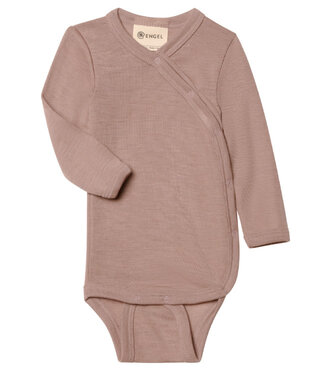 Engel ENGEL wikkel romper wol zijde met overslag DUSTY ROSE