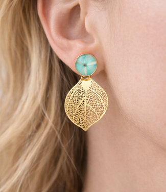 Anukoo ANUKOO fairtrade Oorbellen HORTENSIA 18k verguld