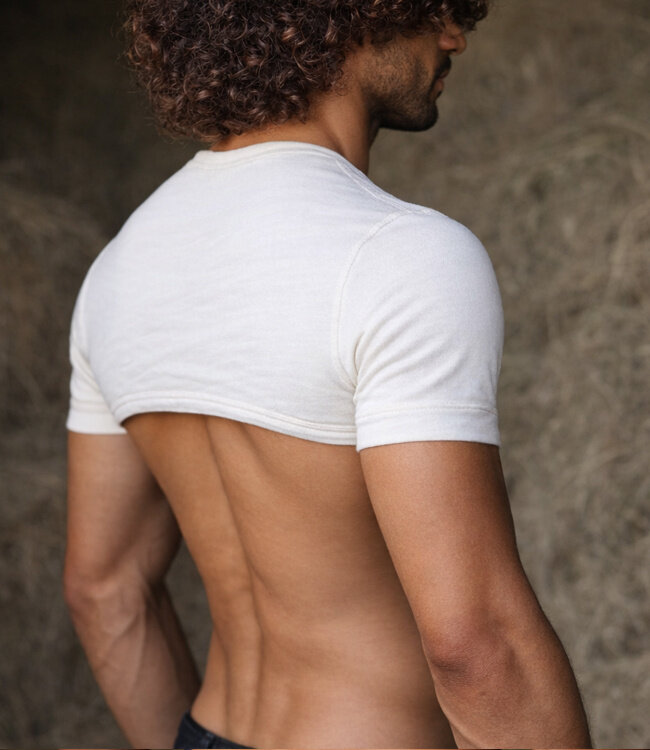 HOCOSA wollen Schouderwarmer van biologische wol zijde UNISEX