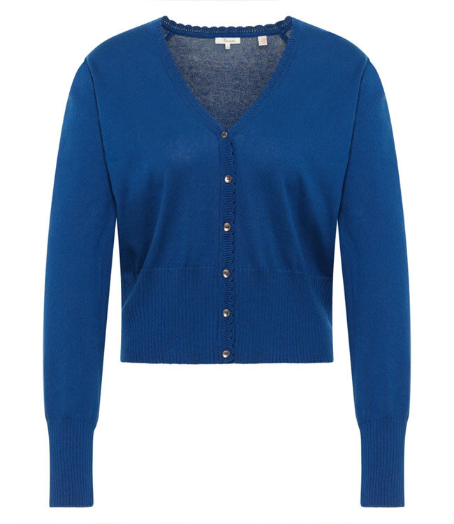 TRANQUILLO v-hals vest LINA NAVY biologisch katoen