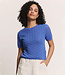 Tranquillo TRANQUILLO ajour shirt EMMA BLUE biologisch katoen