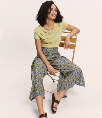 Tranquillo TRANQUILLO wijde broek met split VICKY TULIP