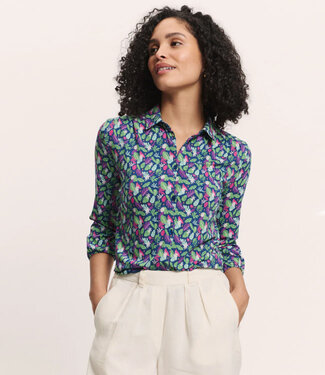 Tranquillo TRANQUILLO ecovero blouse met kraag KATY BOTANIC