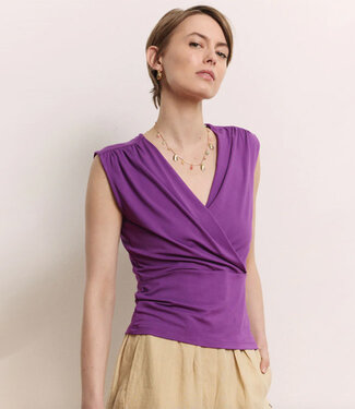 Tranquillo TRANQUILLO overslag top JANE GRAPE van ecovero