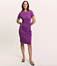 Tranquillo TRANQUILLO effen  jurk met strik OLIVIA GRAPE ecovero