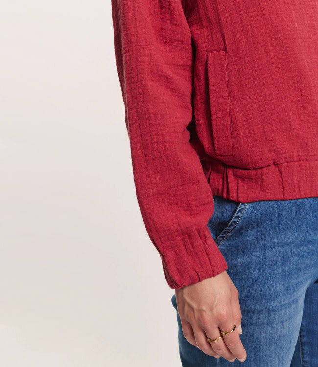 TRANQUILLO jasje RUMI RED biologisch katoen moussline