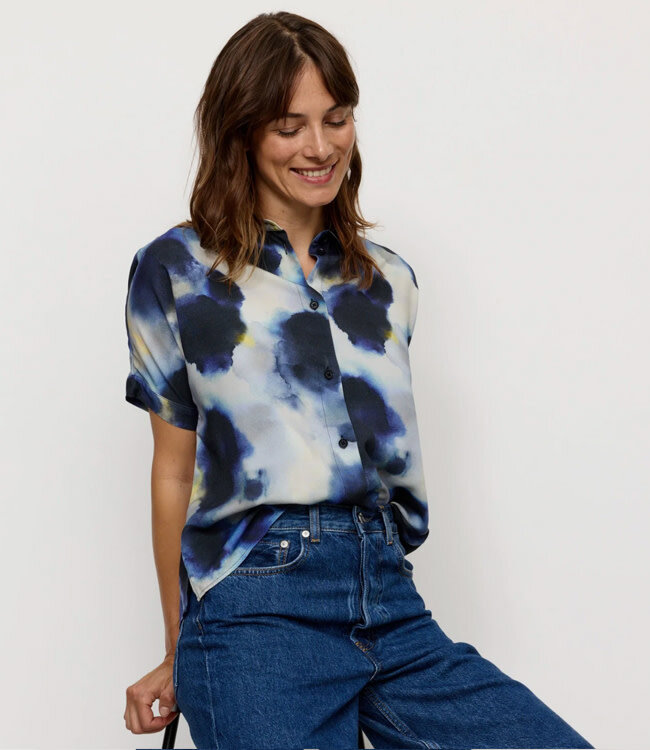 RECOLUTION Blouse met print LOT WATERDROP ecovero