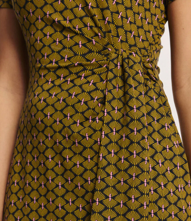 TRANQUILLO jurk met strik OLIVIA PAUW ecovero jersey