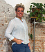 LIVING CRAFTS linnen gestreepte blouse PAM BLUE