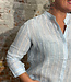 LIVING CRAFTS linnen gestreepte blouse PAM BLUE