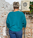 MADNESS batwing trui SOFIE TEAL biokatoen tencel