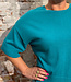 MADNESS wijde trui 1/2 mouw MILA TEAL bio katoen tencel