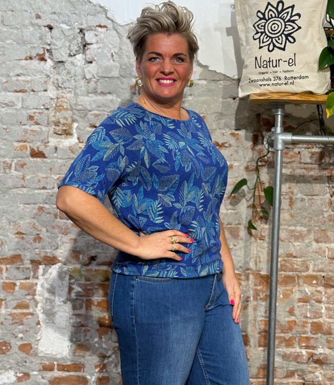 MADNESS linnen raglan shirt ZAIA TROPICAL 3/4 mouw