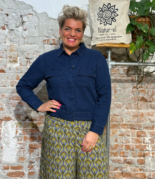 MADNESS jasje met knopen KAMALA DENIM biologisch katoen