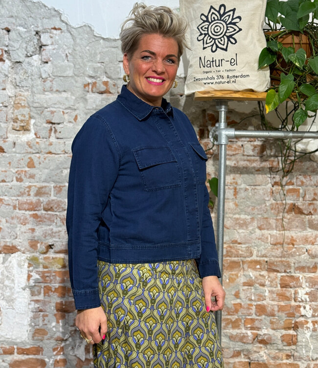 MADNESS jasje met knopen KAMALA DENIM biologisch katoen