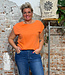 Tranquillo TRANQUILLO kapmouw shirt SAS ORANGE biologisch katoen