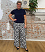 LIVING CRAFTS wijde broek met print NYNKE BLUE ecovero