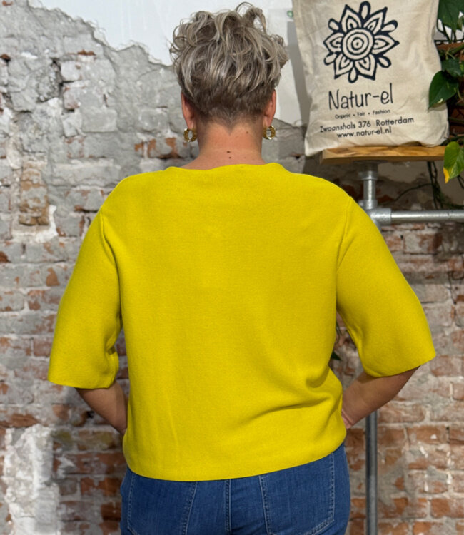 LANIUS boothals trui MATHILDE KIWI van biologisch katoen