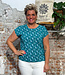 MADNESS shirt met kapmouw en print CECIL BLOSSOM TEAL