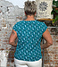 MADNESS shirt met kapmouw en print CECIL BLOSSOM TEAL