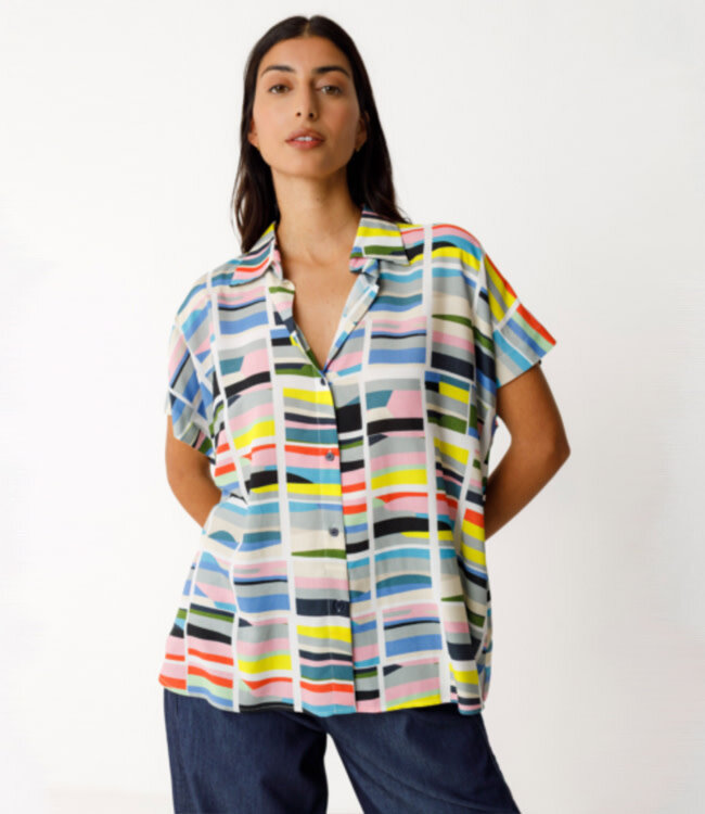 SKFK wijde blouse AIAN GREMS met print van ecovero